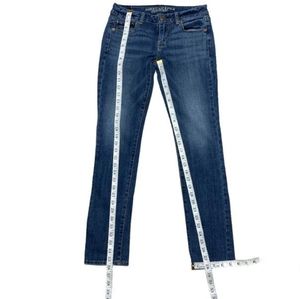 American Eagle Jeans Skinny Stretch 2 Short Medium Wash Blue Jean Denim